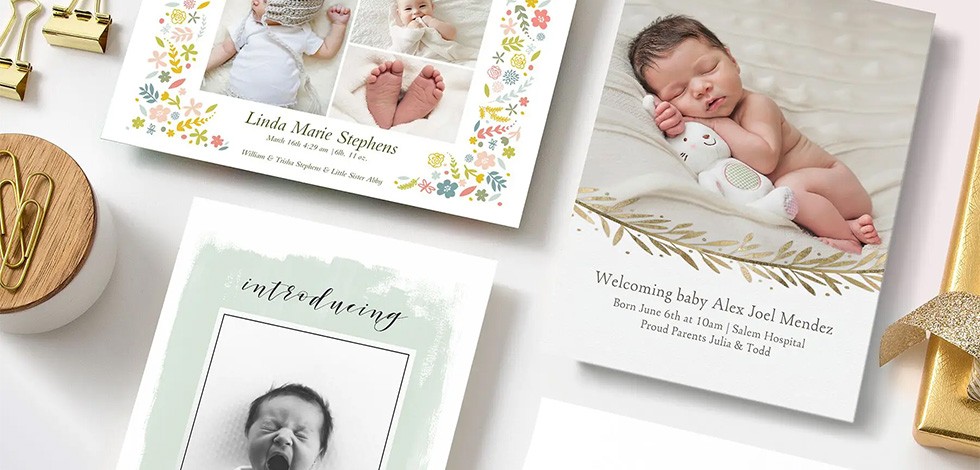 Baby announcement cards 