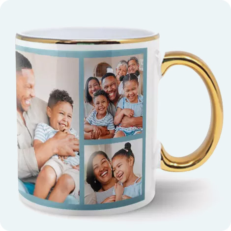 Gold Rimmed Coffee Mug 11oz
